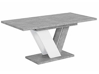 Uitschuifbare tafel - beton en wit - afbeelding 2 van  3