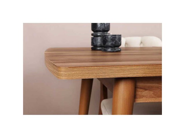 Uitschuifbare tafel - walnoot-effect - afbeelding 5 van  10