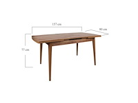 Uitschuifbare tafel - walnoot-effect - afbeelding 10 van  10