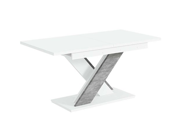 Uitschuifbare tafel - wit - beton - afbeelding 2 van  4