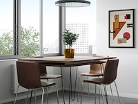 Uitschuifbare tafel jiro 134/174 - walnoot - afbeelding 1 van  9