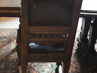 Uitschuifbare tafel met 6 tussenstukken, handgesneden houten kariatide, renaissance stijl ±380x170cm - afbeelding 5 van  7