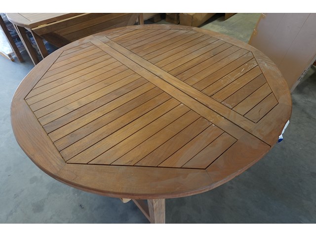 Uitschuifbare teakhouten tafel, jeparas (gf029, 1 stuk) - afbeelding 2 van  7