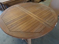 Uitschuifbare teakhouten tafel, jeparas (gf029, 1 stuk) - afbeelding 2 van  7