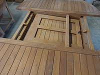 Uitschuifbare teakhouten tafel, jeparas (gf029, 1 stuk) - afbeelding 6 van  7