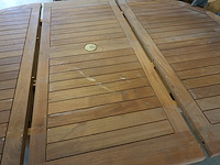 Uitschuifbare teakhouten tafel, jeparas (gf029, 1 stuk) - afbeelding 6 van  6
