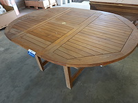 Uitschuifbare teakhouten tafel, jeparas (gf029, 1 stuk) - afbeelding 1 van  5