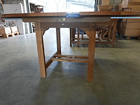 Uitschuifbare teakhouten tafel, jeparas (gf029, 1 stuk) - afbeelding 4 van  5