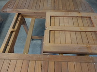 Uitschuifbare teakhouten tafel, jeparas (gf029, 1 stuk) - afbeelding 5 van  5