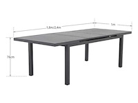 Uitschuifbare tuintafel 180/240 8 personen sanibel nateriaal - afbeelding 7 van  9
