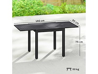Uitschuifbare tuintafel buitentafel voor 4-6 personen met uitschuif - afbeelding 1 van  3