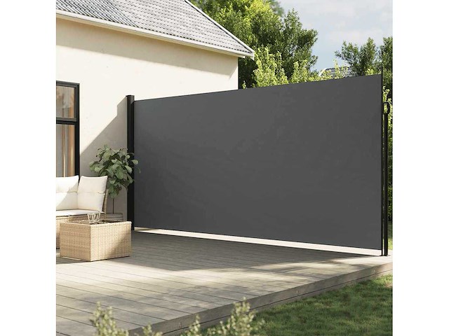Uitschuifbare zijluifel antraciet 200x500 cm - afbeelding 1 van  9