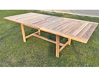 Uittrekbare teak tafel rechthoekig - afbeelding 2 van  2