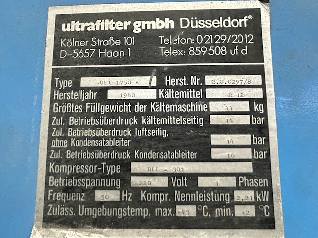 Ultra filter kälte trockner (koeldroger) met 2 filters - afbeelding 7 van  12