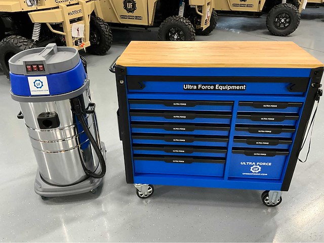 Ultra force equipment gereedschapswagen jumbo heavy duty en industriële stofzuiger nat/droog 80 liter - afbeelding 1 van  37