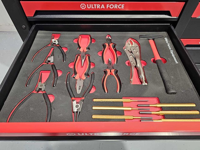 Ultra force equipment redline xl gereedschapswagen 12 laden 471 pcs gereedschap - afbeelding 11 van  22