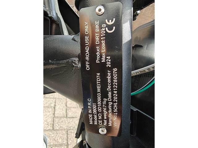 Ultra motocross - db001 - 110cc - ultra motocross db001 110cc minicrosser - afbeelding 3 van  22