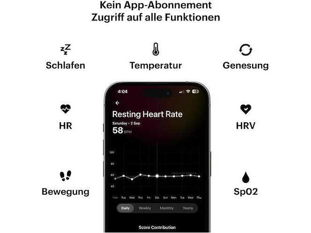 Ultrahuman air ring grootte 10 - connected ring, rauw titanium - afbeelding 5 van  8