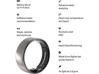 Ultrahuman air ring grootte 10 - connected ring, rauw titanium - afbeelding 8 van  8