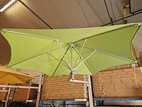 Umbrosa paraflex muurparasol classic met alu arm 185cm + parasol groen - afbeelding 2 van  4