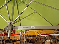 Umbrosa paraflex muurparasol classic met alu arm 185cm + parasol groen - afbeelding 3 van  4