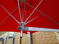 Umbrosa paraflex muurparasol classic met alu arm 185cm + parasol rood - afbeelding 3 van  5