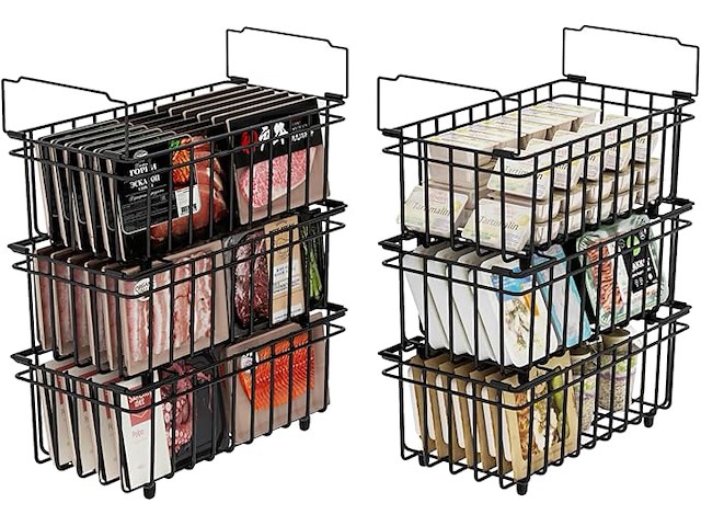 Umdonx 6-delige diepvriesmandenset zwart - afbeelding 1 van  6