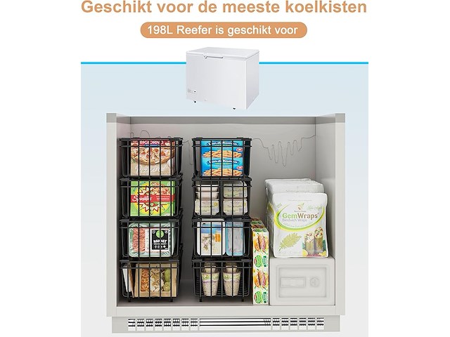 Umdonx 6-delige diepvriesmandenset zwart - afbeelding 4 van  6