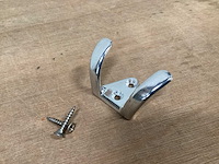 Uni handdoekhaak dubbel, metaal (101x) - afbeelding 1 van  3