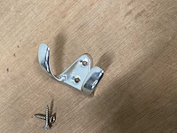 Uni handdoekhaak dubbel, metaal (101x) - afbeelding 2 van  3