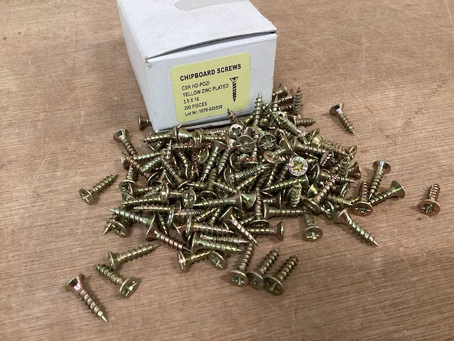 Uni spaanplaatschroef 3,5x16 (15200x) - afbeelding 1 van  2