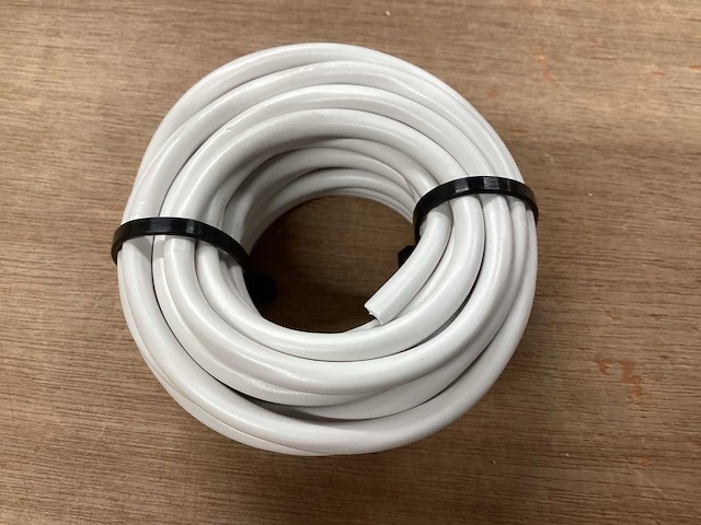 Uni wit snoer, 2 x 0,75 mm2, 5 meter (24x) - afbeelding 1 van  3