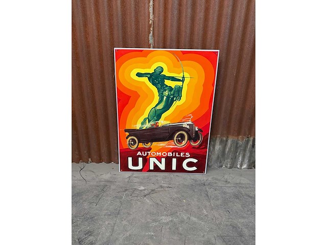 Unic automobiles emaille plaat - wanddecoratie - afbeelding 1 van  6