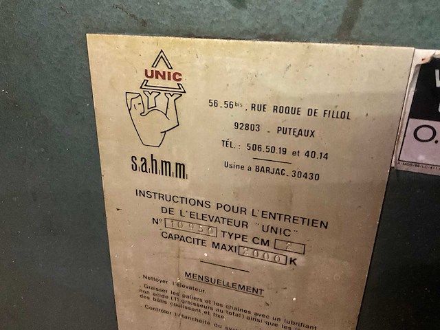 Unic sahmm cm2 hefbrug - afbeelding 11 van  11