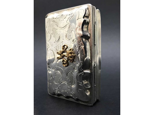 Unieke zilveren tabaksdoosje met monogram koning willem iii der nederlanden (1849-1890) - afbeelding 20 van  34