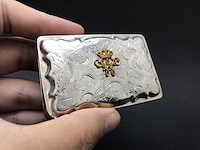 Unieke zilveren tabaksdoosje met monogram koning willem iii der nederlanden (1849-1890) - afbeelding 25 van  34