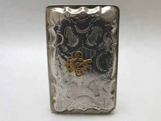 Unieke zilveren tabaksdoosje met monogram koning willem iii der nederlanden (1849-1890) - afbeelding 32 van  34