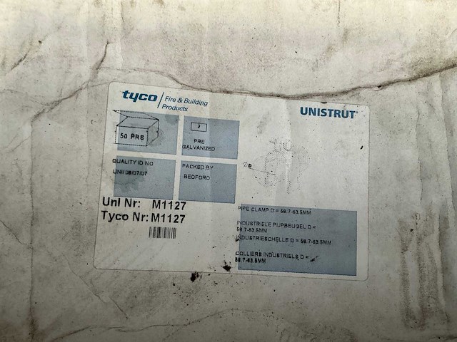 Unistrut m1227 doos universele pijpbeugels (18x) - afbeelding 4 van  4