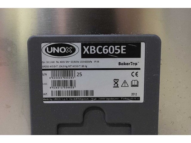 Unox - 2012 - xbc605e - bakkeroven bakertop - afbeelding 3 van  6