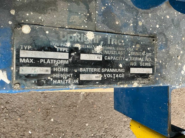 Upright x26n hoogwerker - afbeelding 7 van  13