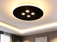 Uring led-plafondlamp 30cm zwart rond - afbeelding 1 van  6