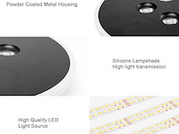 Uring led-plafondlamp 30cm zwart rond - afbeelding 2 van  6