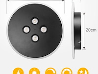 Uring led-plafondlamp 30cm zwart rond - afbeelding 6 van  6