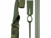 Us pikhouweel inklpabaar met houten steel en hoes legergroen - afbeelding 2 van  3