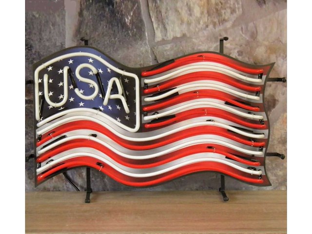 Usa-vlag neonbord - diverse lichte apparatuur - afbeelding 1 van  2