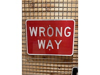 Usa wrong way-verkeersbord - decoratief object
