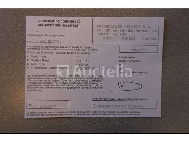 Utility bus (ongeluk) peugeot expert (2010-107,194 km-vin:vf3xs9hucaz019333) - afbeelding 9 van  43
