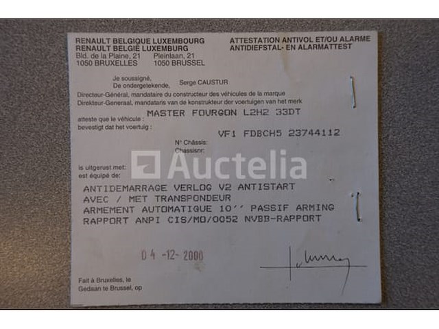 Utility bus (voor onderdelen) renault master (2000-304,795 km-vin:vf1fdbch523744112) - afbeelding 20 van  57