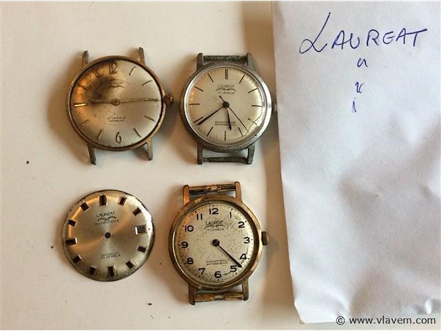 Uurwerk laureat 4stuks - afbeelding 1 van  3
