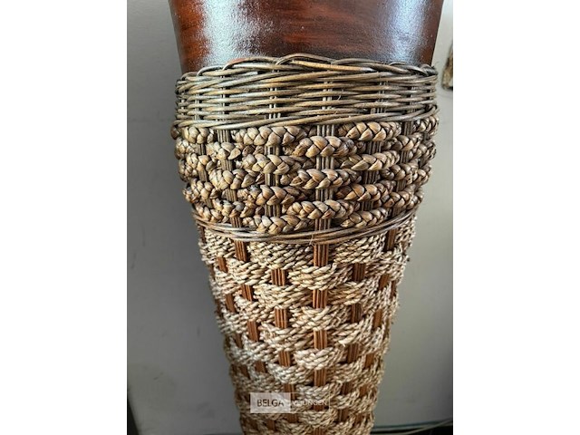 Vaas keramiek met rotan - afbeelding 3 van  3